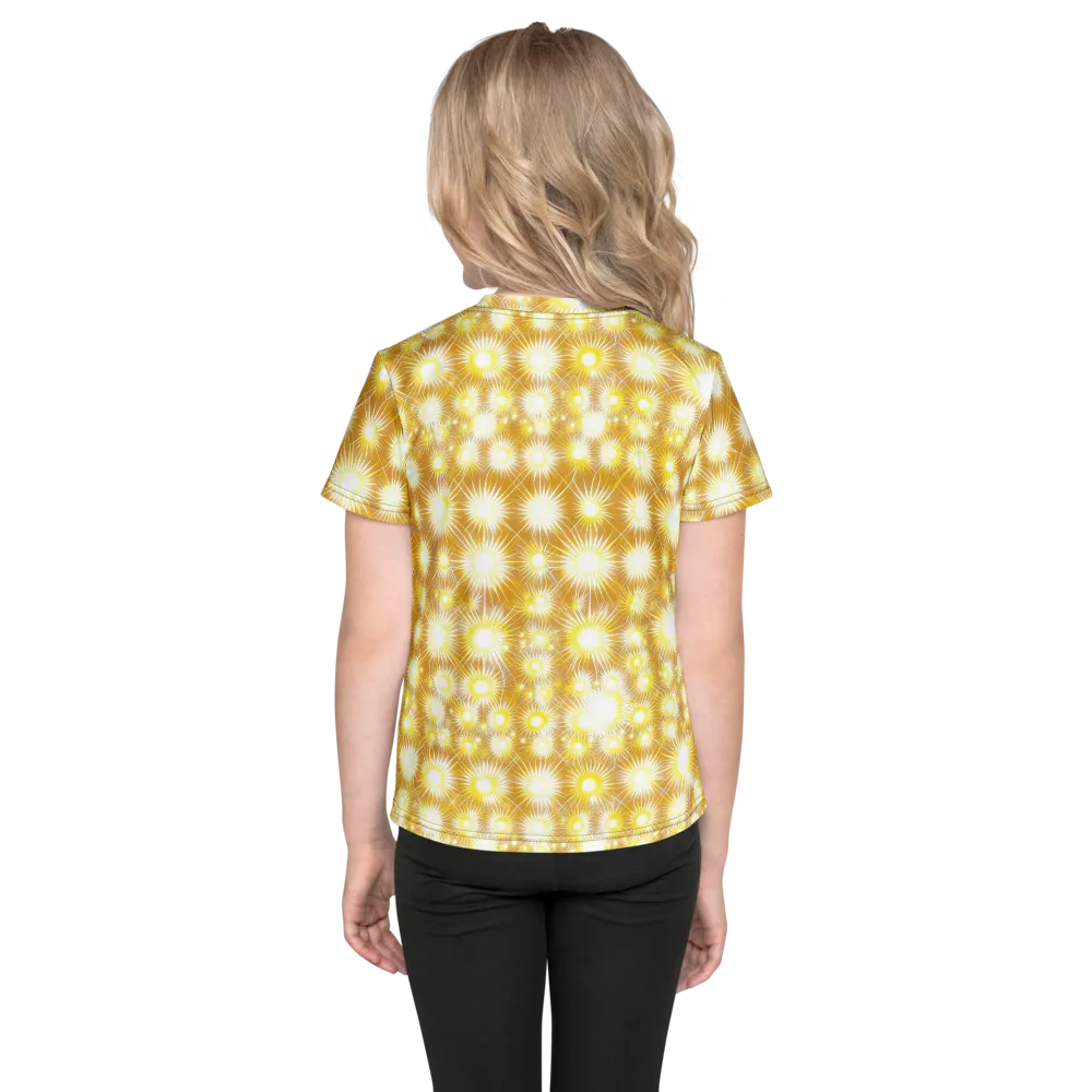 Golden Radiance on Kids Crew Neck T-Shirt — Back