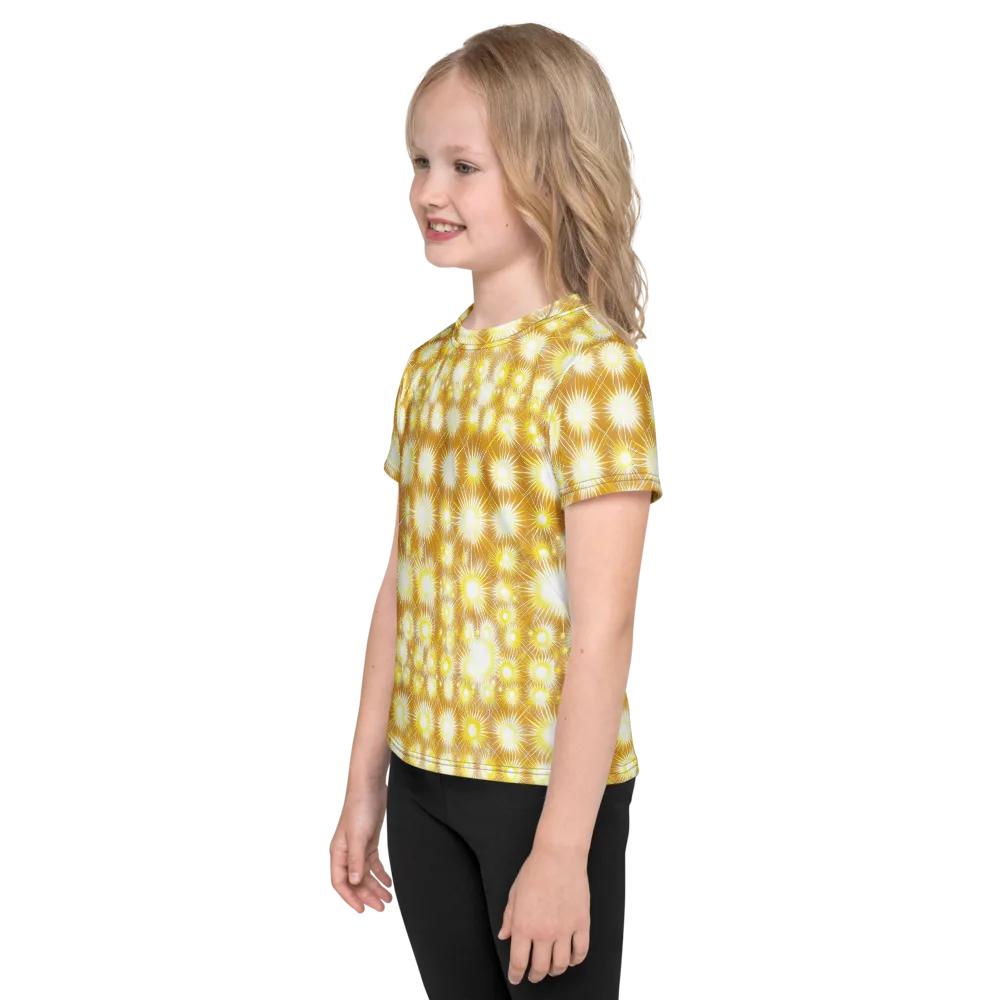 Golden Radiance on Kids Crew Neck T-Shirt — Left
