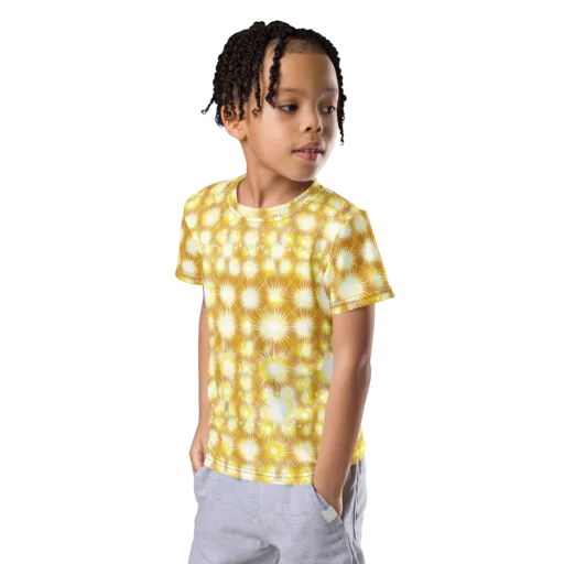Golden Radiance on a Kids Crew Neck T-Shirt