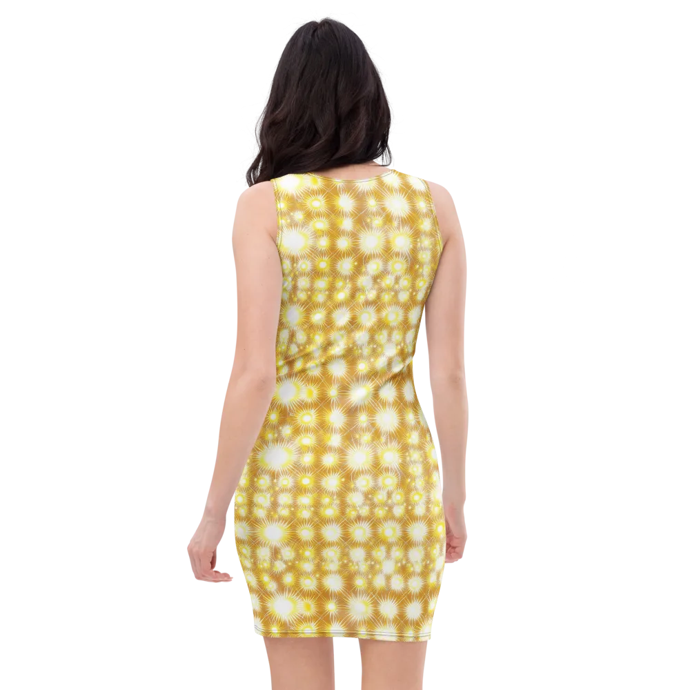 Golden Radiance on Bodycon Dress — Back