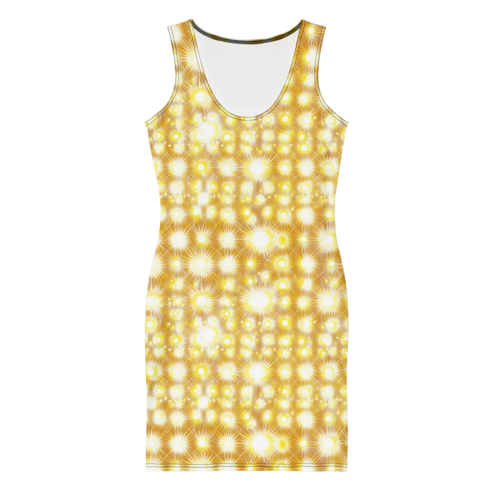 Golden Radiance on Bodycon Dress — Front