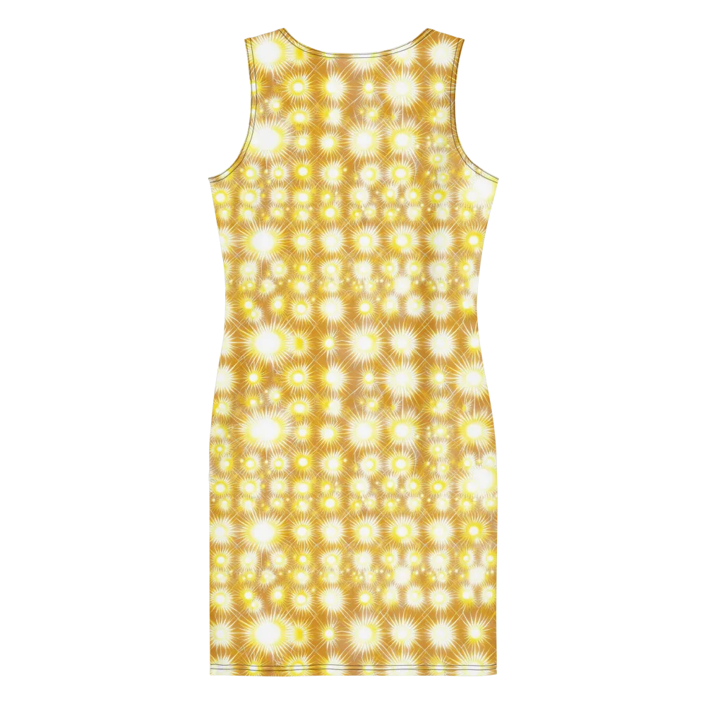Golden Radiance on Bodycon Dress — Back