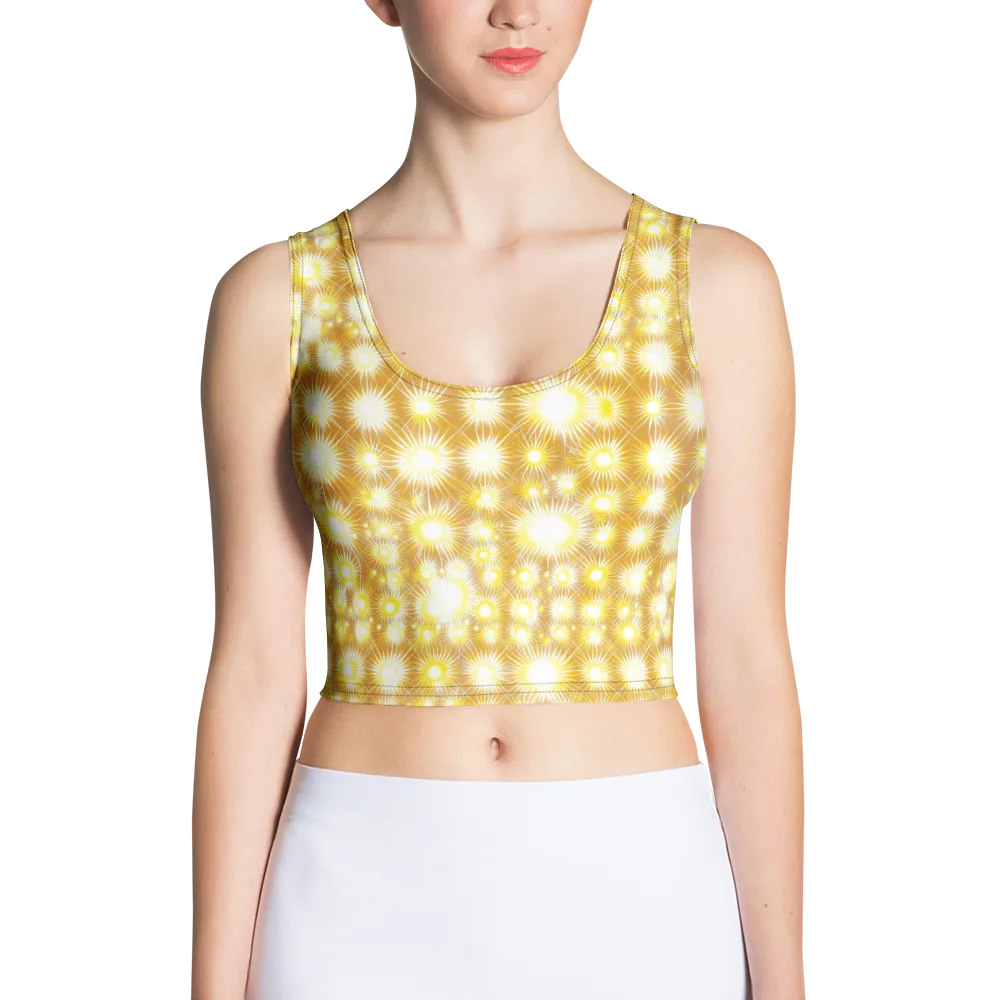 Golden Radiance on Crop Top — Front