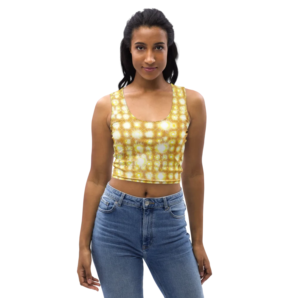 Golden Radiance on Crop Top — Front