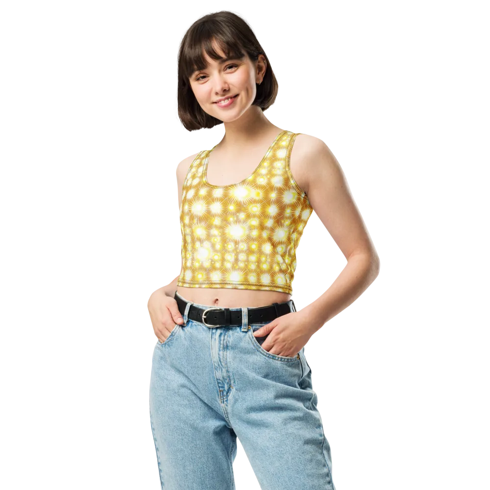 Golden Radiance on Crop Top — Front