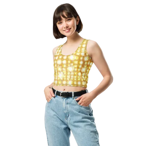 Golden Radiance on a Crop Top