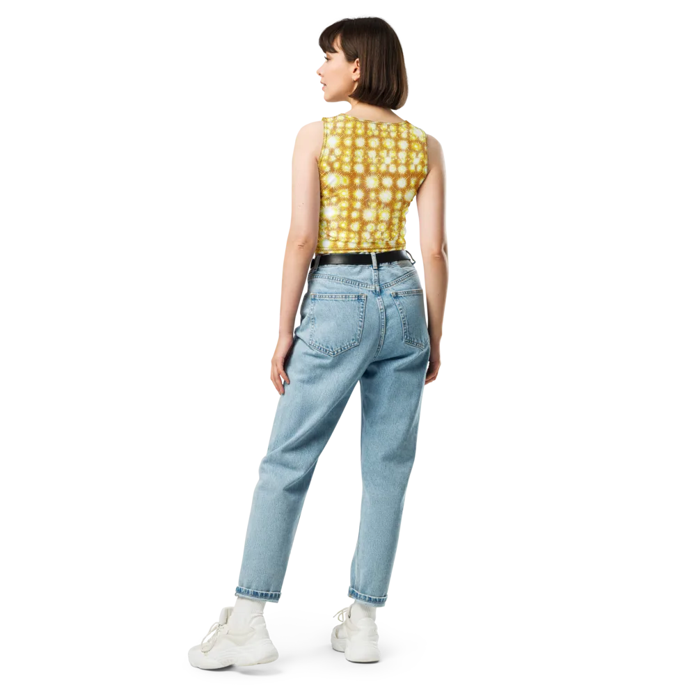 Golden Radiance on Crop Top — Back