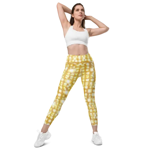 Golden Radiance on a Leggings with Pockets