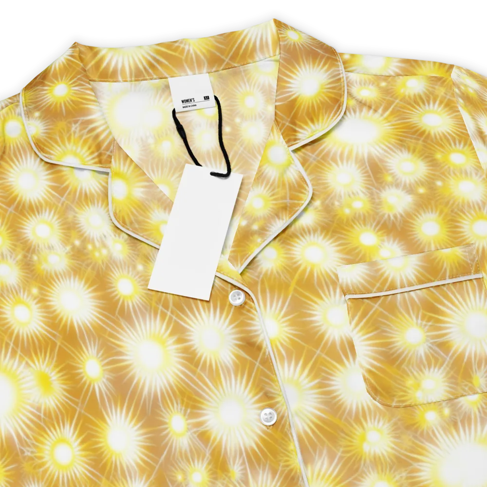 Golden Radiance on Women's Short Sleeve Pajama Top — Product details