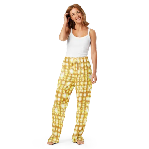 Golden Radiance on a Women's Pajama Pants