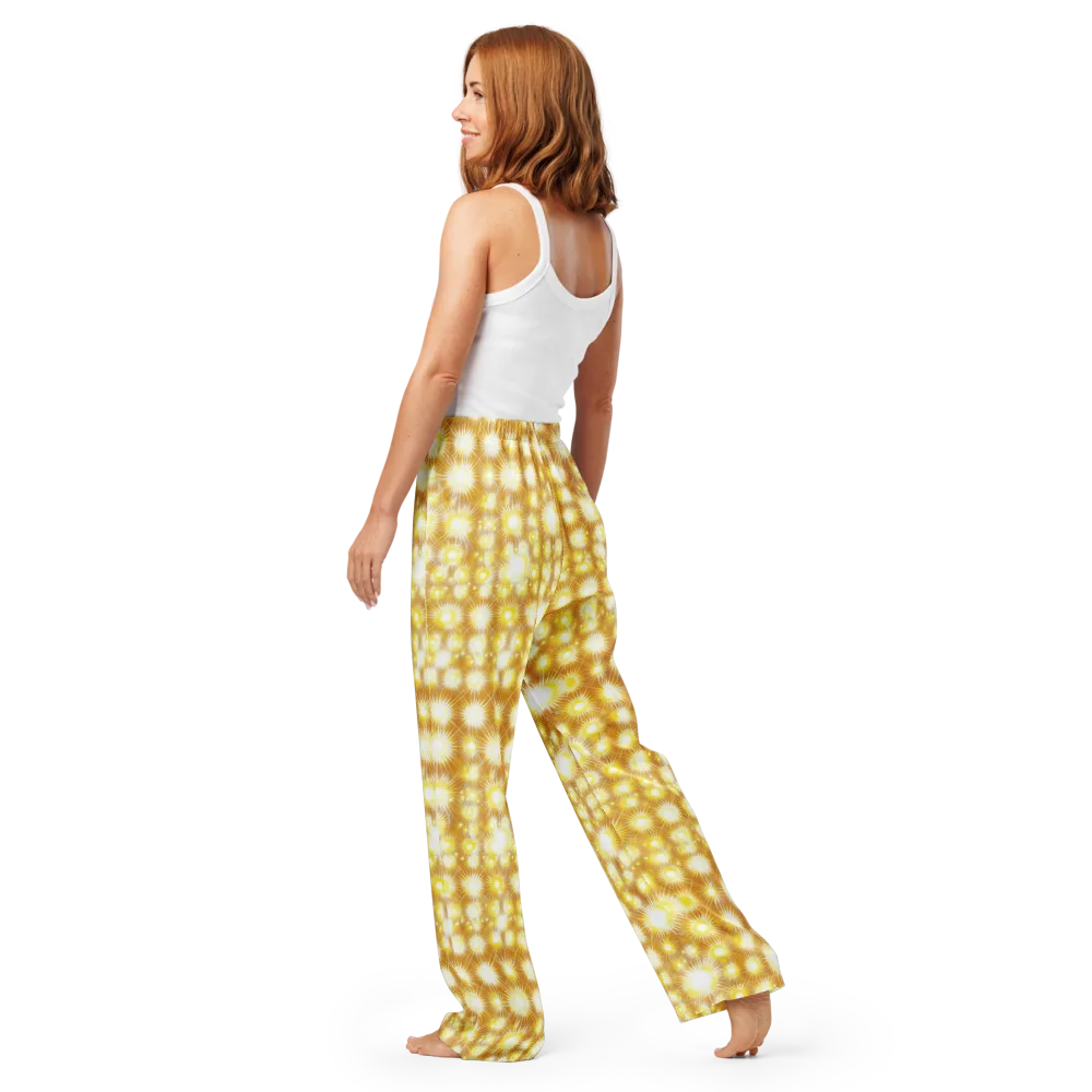 Golden Radiance on Women's Pajama Pants — Back