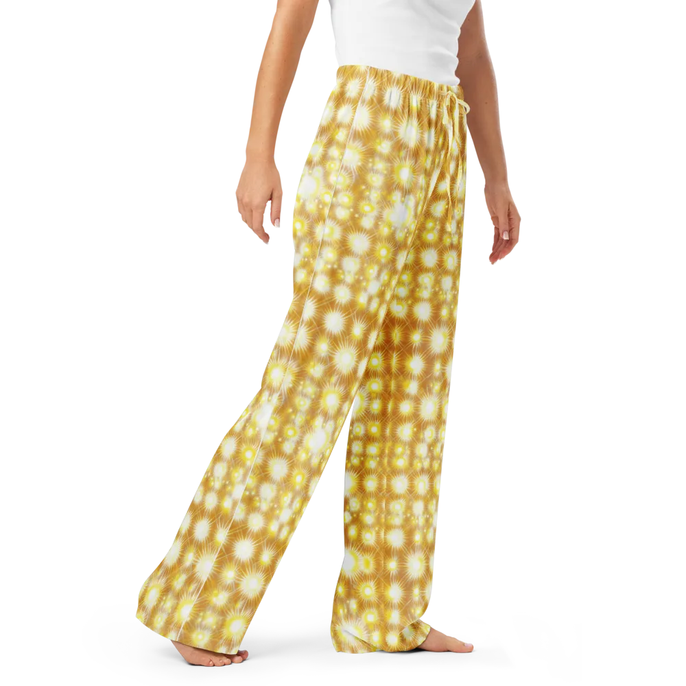 Golden Radiance on Women's Pajama Pants — Right Front