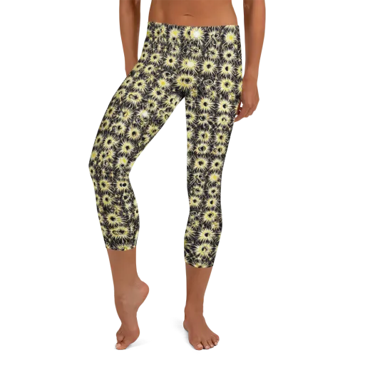 Gilded Sunburst on a Capri Leggings