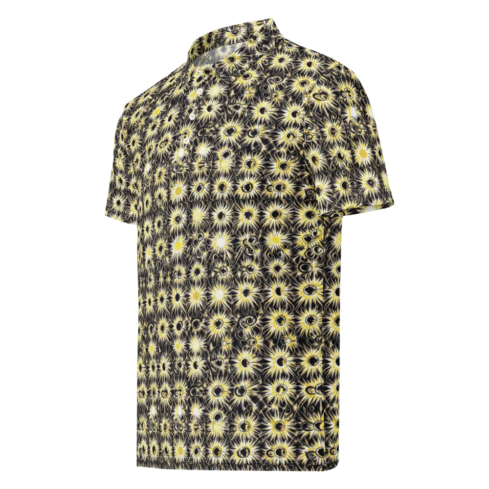 Gilded Sunburst on Men's Slim Fit Polo Shirt — Left Front