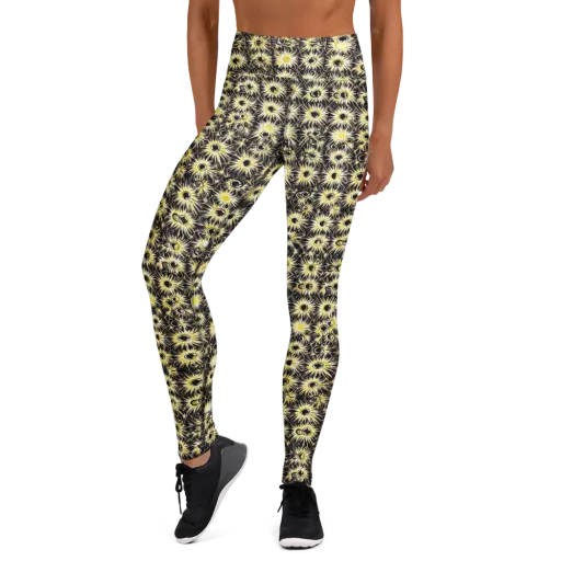Gilded Sunburst on a Yoga Leggings