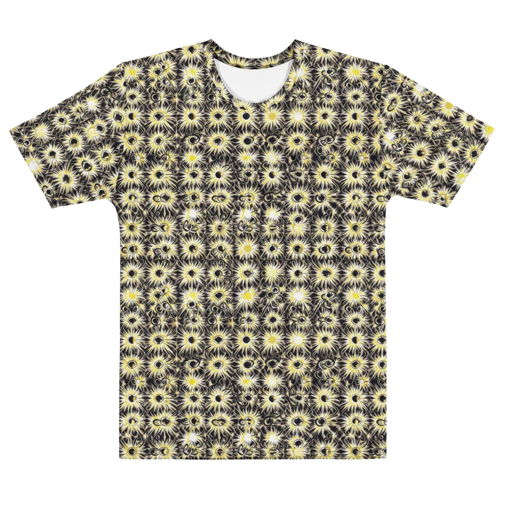 Gilded Sunburst on Men's Cotton Crew Neck T-Shirt — Front
