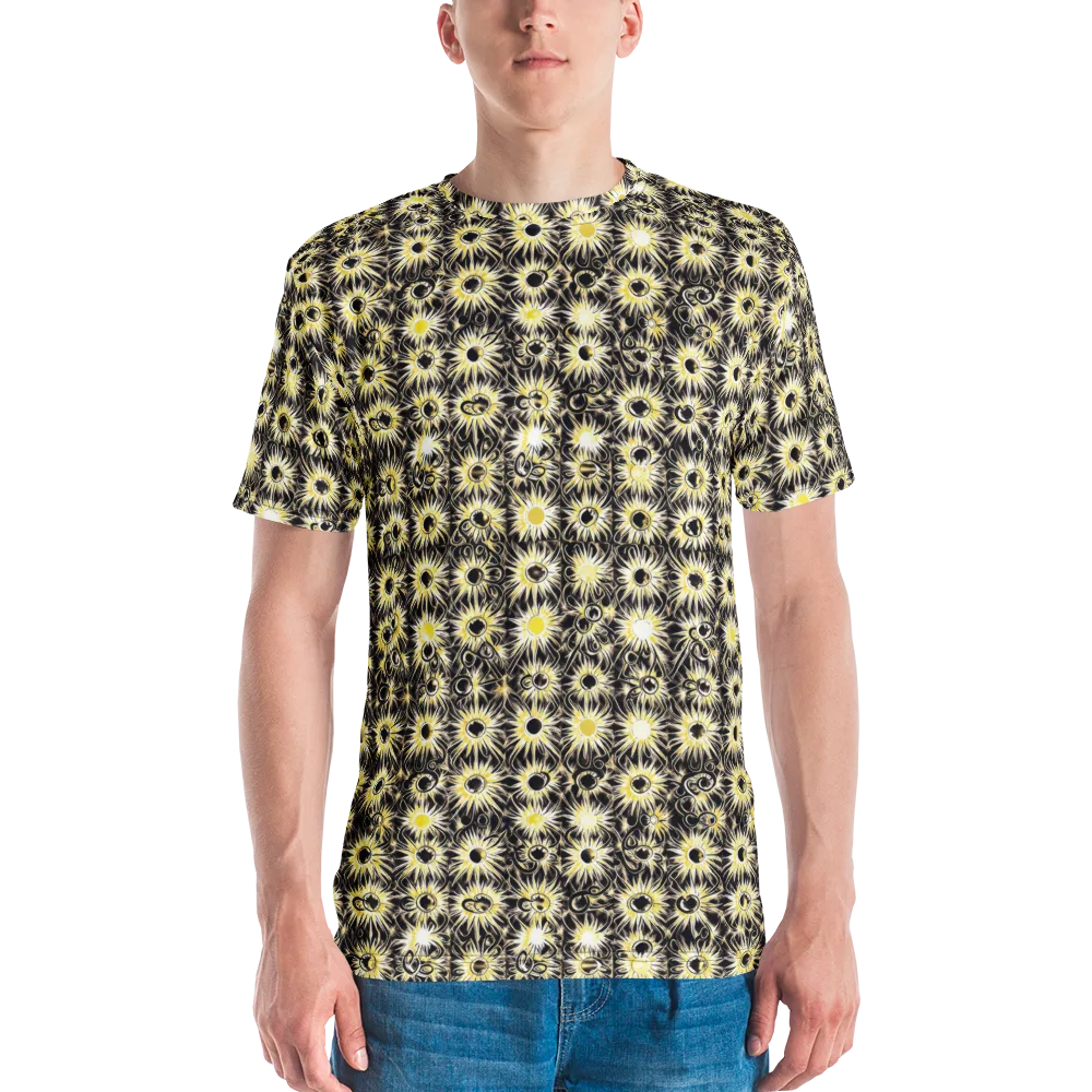 Gilded Sunburst on Men's Crew Neck T-Shirt — Front