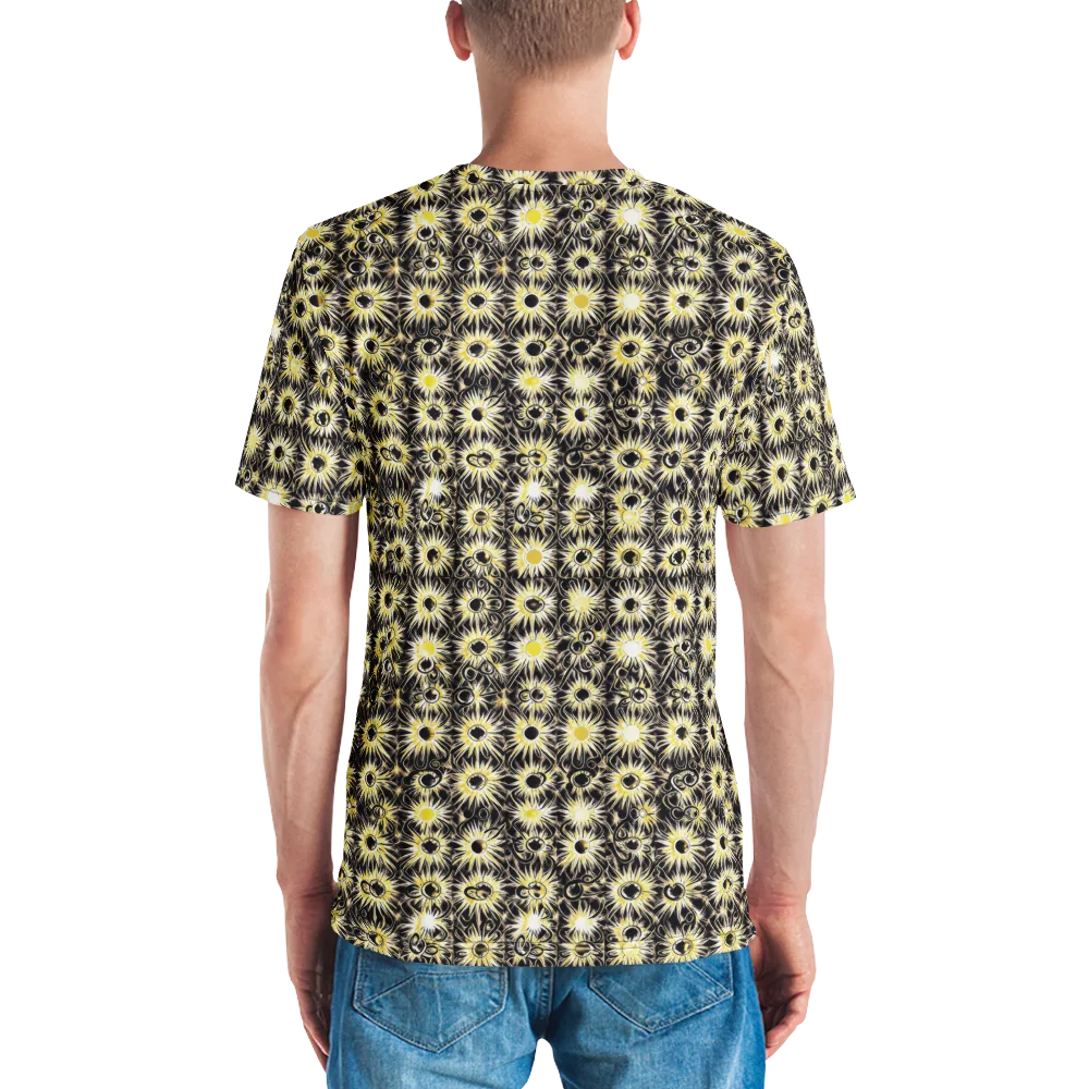 Gilded Sunburst on Men's Crew Neck T-Shirt — Back
