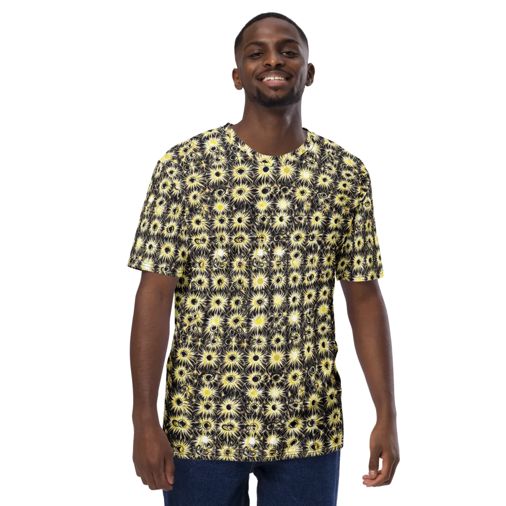 Gilded Sunburst on Men's Crew Neck T-Shirt — Front