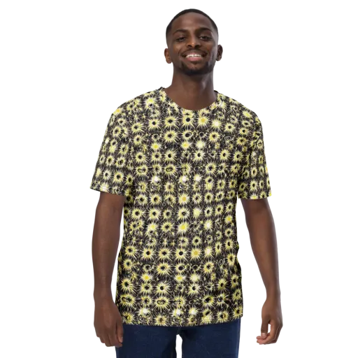 Gilded Sunburst on a Men's Crew Neck T-Shirt