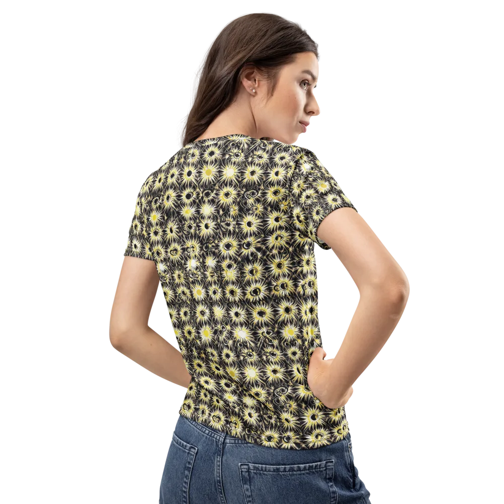 Gilded Sunburst on Women's Crew Neck T-Shirt — Back