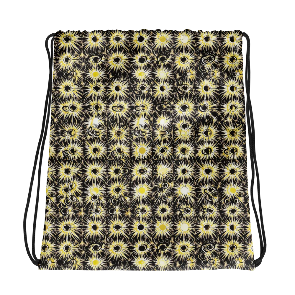 Gilded Sunburst on Drawstring Bag — Photo