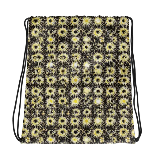 Gilded Sunburst on a Drawstring Bag