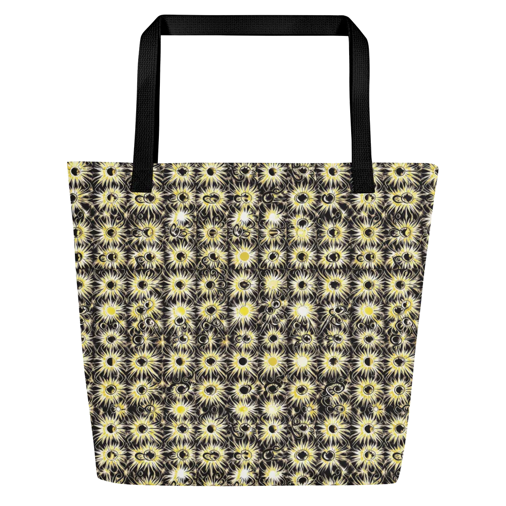 Gilded Sunburst on Large Tote Bag W/ Pocket — Front