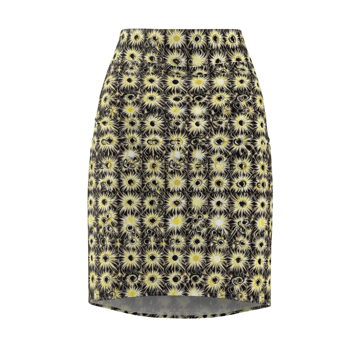 Gilded Sunburst on Pencil Skirt — Front
