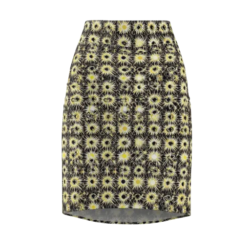 Gilded Sunburst on a Pencil Skirt