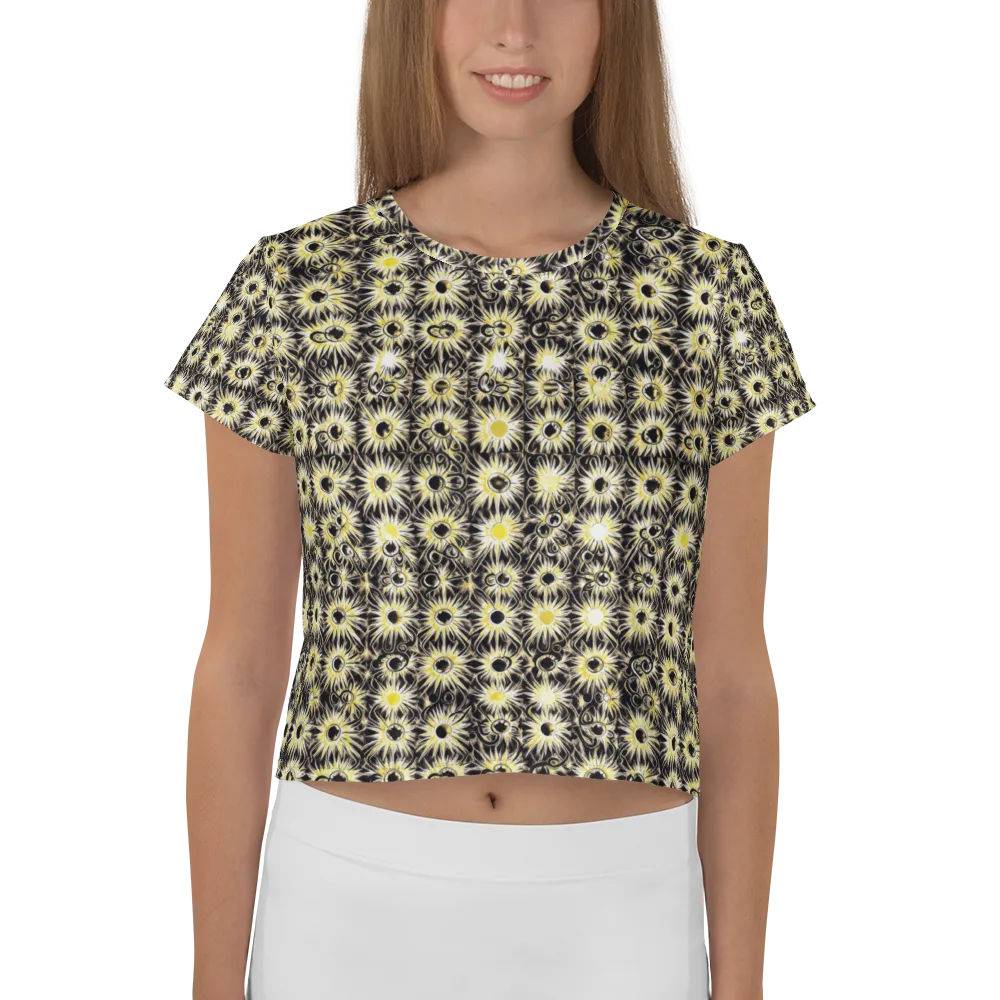 Gilded Sunburst on Crop Tee — Front