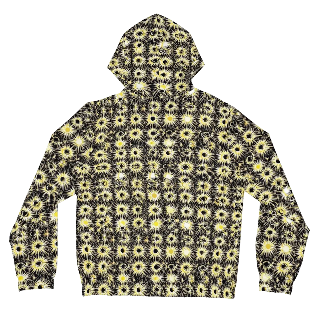Gilded Sunburst on Women's Full-Zip Hoodie — Back