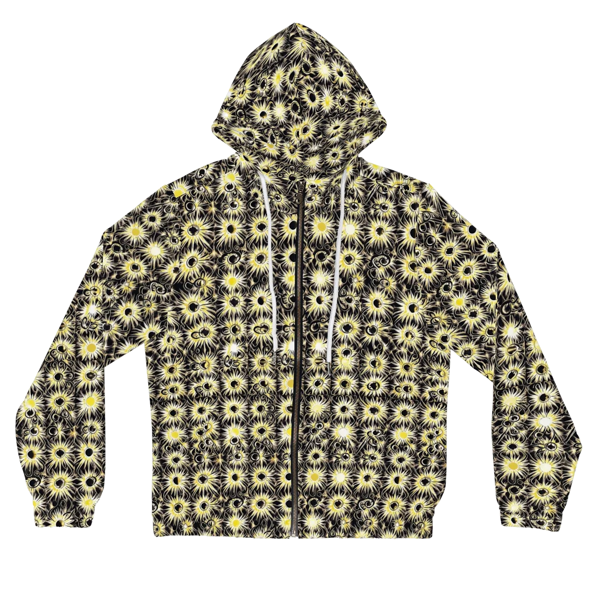 Gilded Sunburst on Women's Full-Zip Hoodie — Front