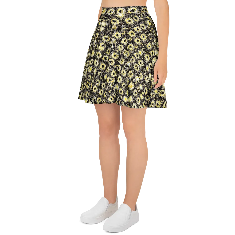 Gilded Sunburst on Skater Skirt — Left