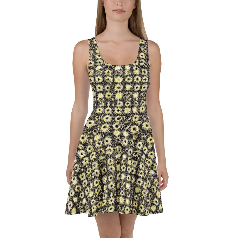 Gilded Sunburst on Skater Dress — Front