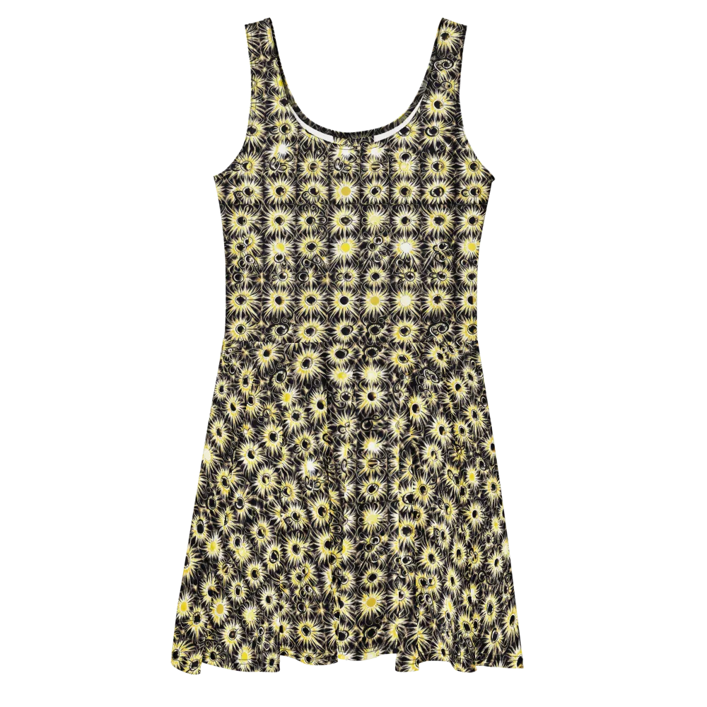 Gilded Sunburst on Skater Dress — Front