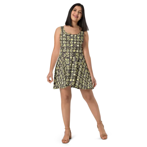 Gilded Sunburst on a Skater Dress