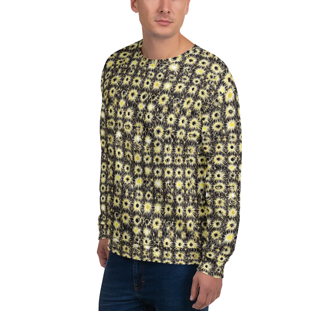 Gilded Sunburst on Sweatshirt — Left Front