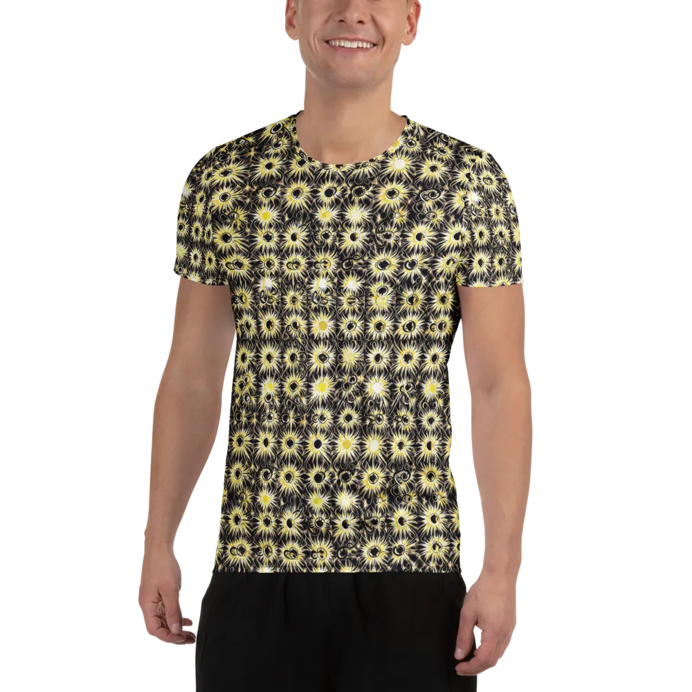 Gilded Sunburst on Men's Athletic T-Shirt — Front