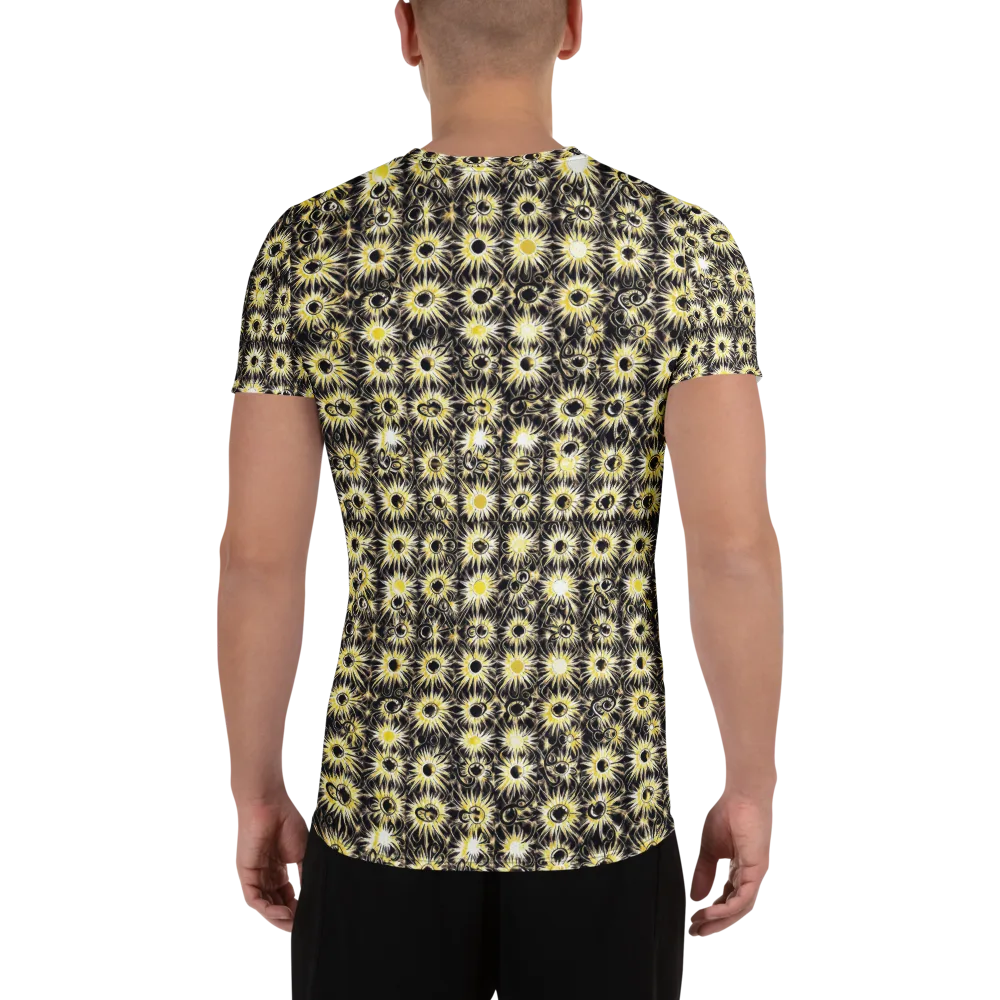 Gilded Sunburst on Men's Athletic T-Shirt — Back