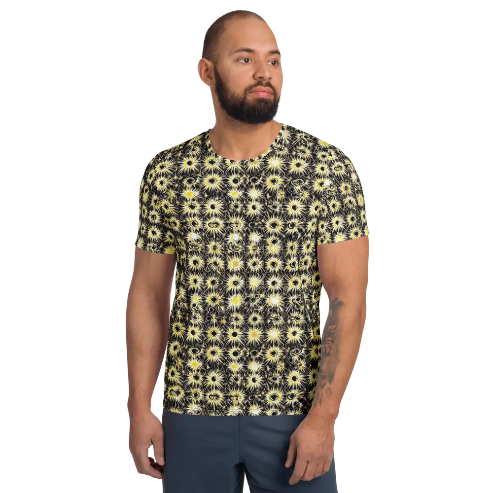 Gilded Sunburst on Men's Athletic T-Shirt — Front