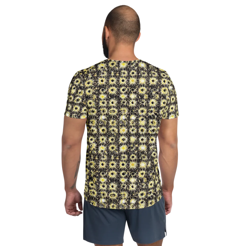 Gilded Sunburst on Men's Athletic T-Shirt — Back