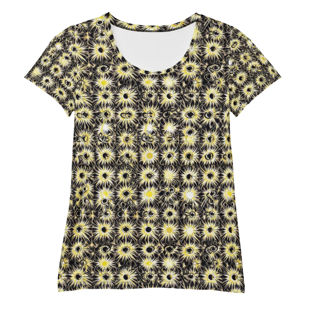 Gilded Sunburst on Women's Athletic T-Shirt — Front