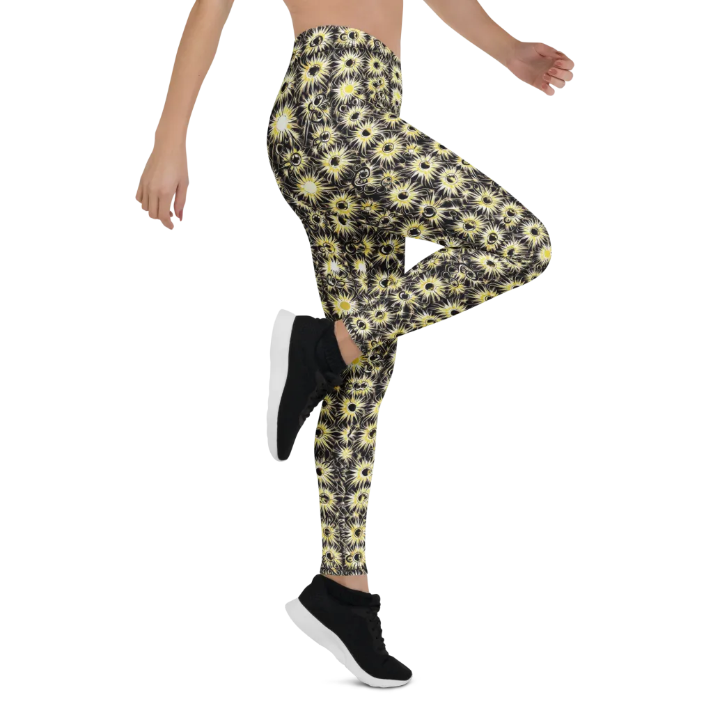 Gilded Sunburst on Leggings — Right
