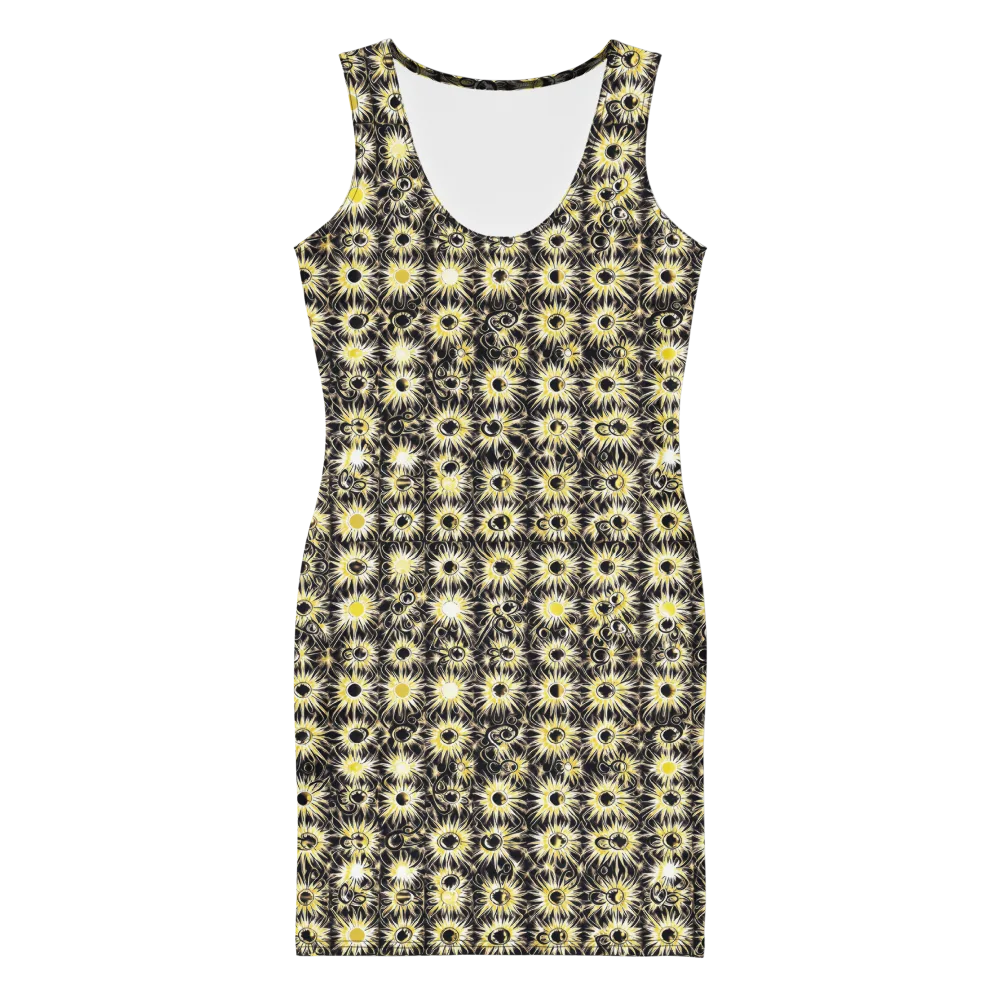 Gilded Sunburst on Bodycon Dress — Front