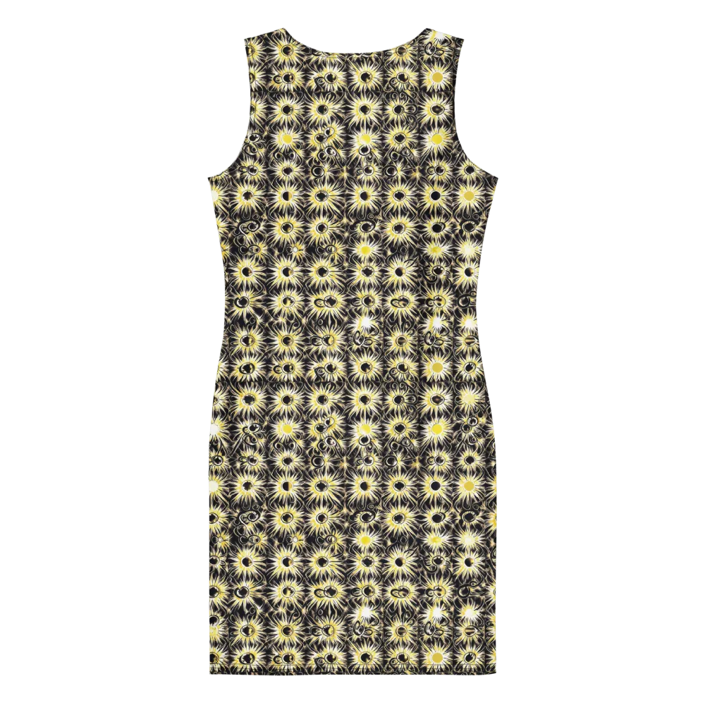 Gilded Sunburst on Bodycon Dress — Back