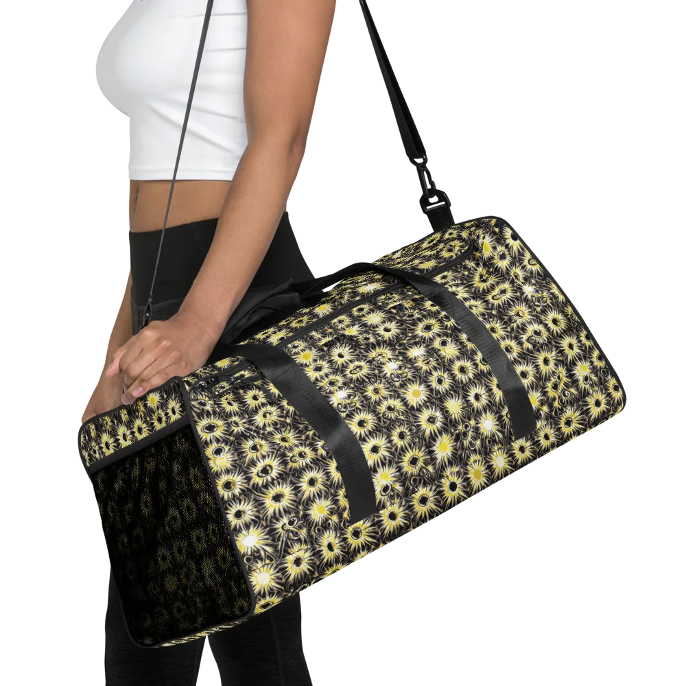 Gilded Sunburst on Duffle Bag — Front