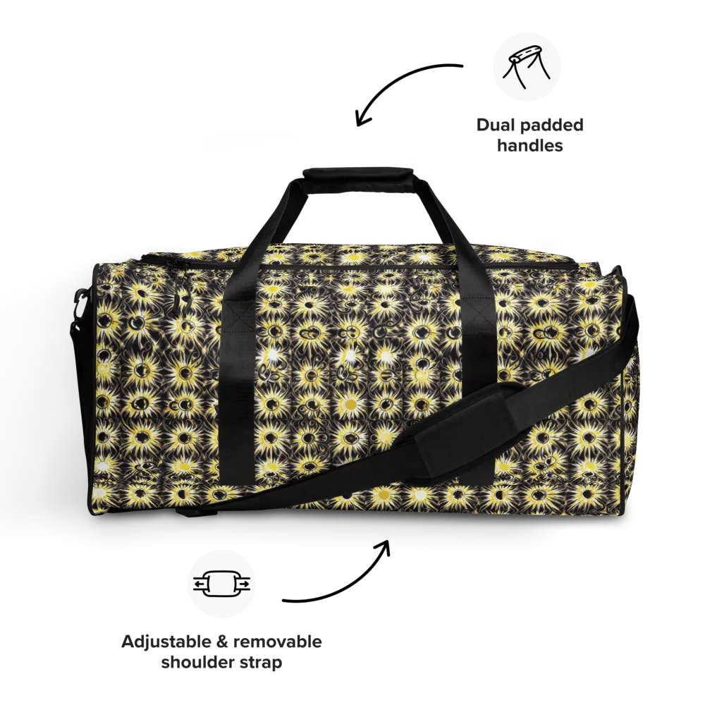 Gilded Sunburst on Duffle Bag — Front