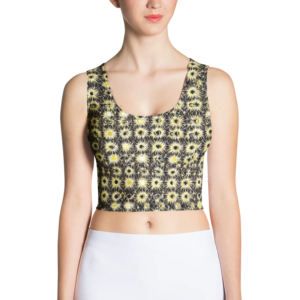 Gilded Sunburst on Crop Top — Front
