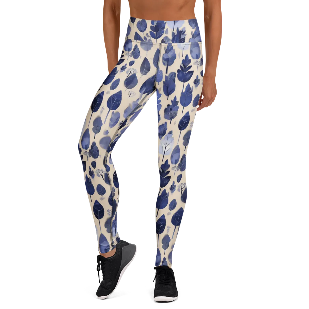 Moonlit Foliage on Yoga Leggings — Front